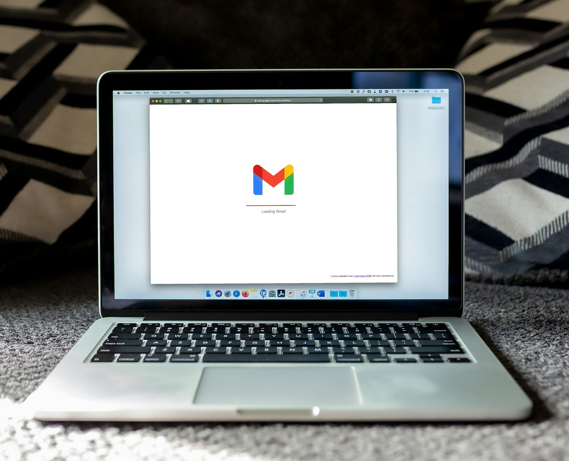email marketing, macbook with gmail installed